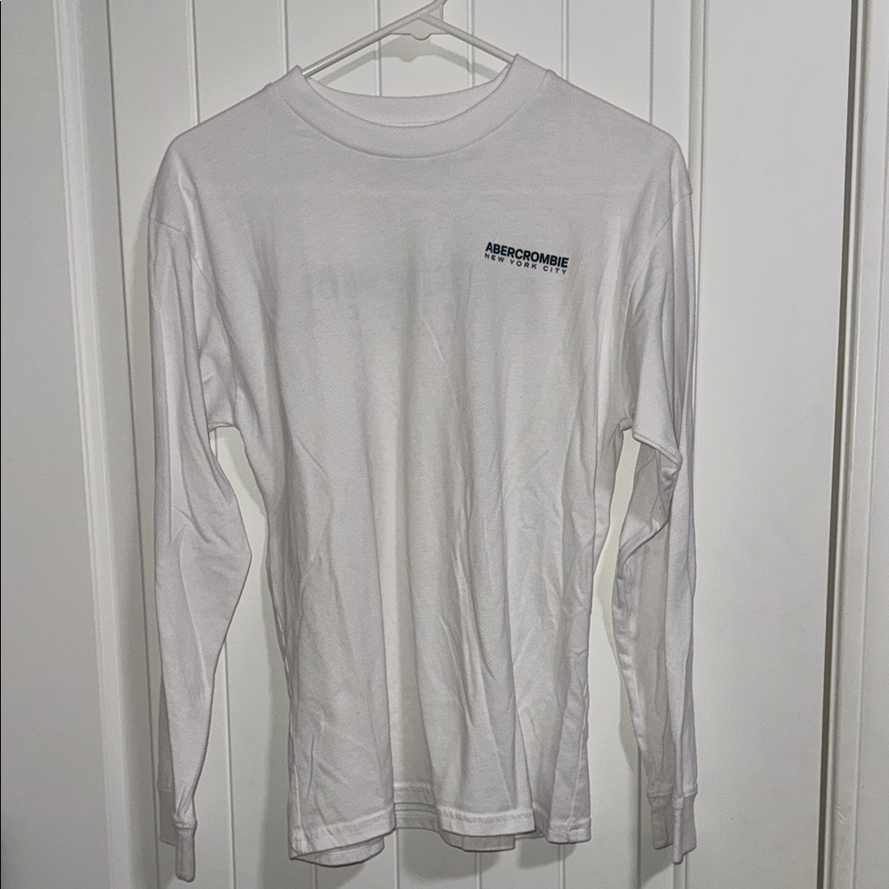 abercrombie kids White Long-Sleeve Logo Tee